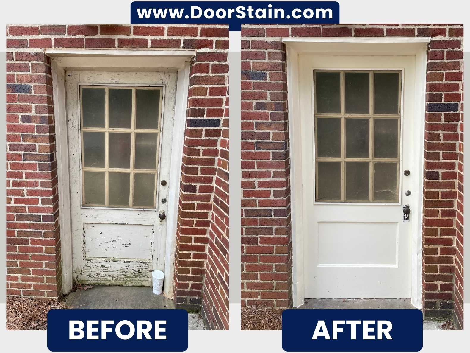 Door Refinishing Before and After