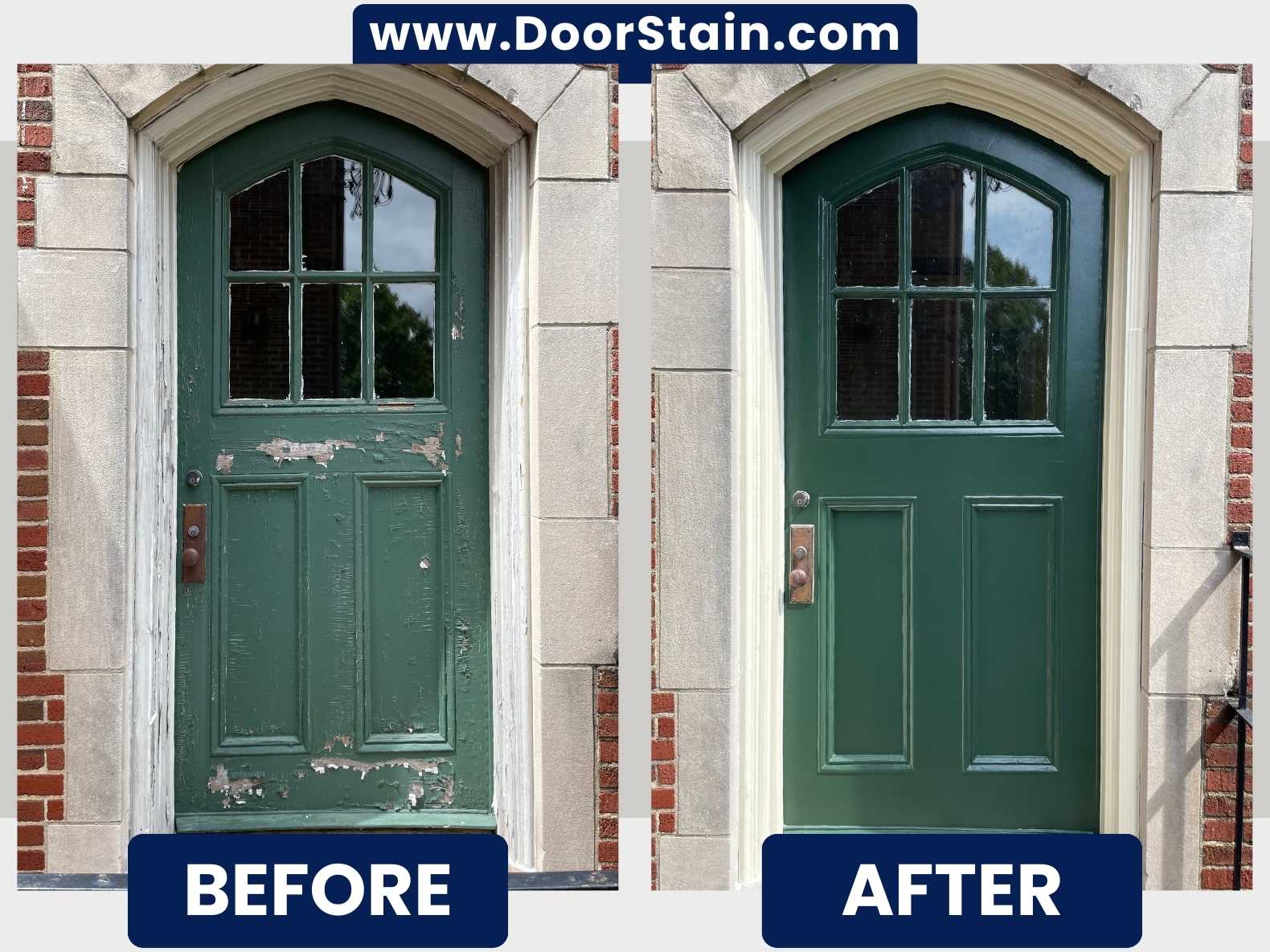 Door Refinishing Before and After