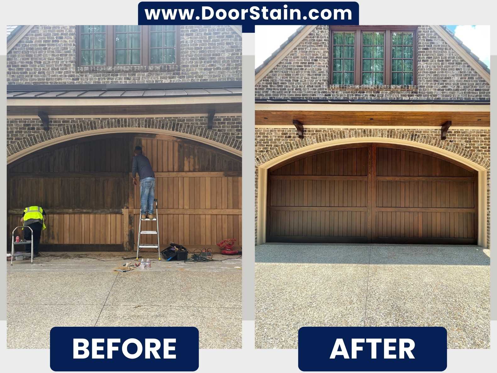 Door Refinishing Before and After