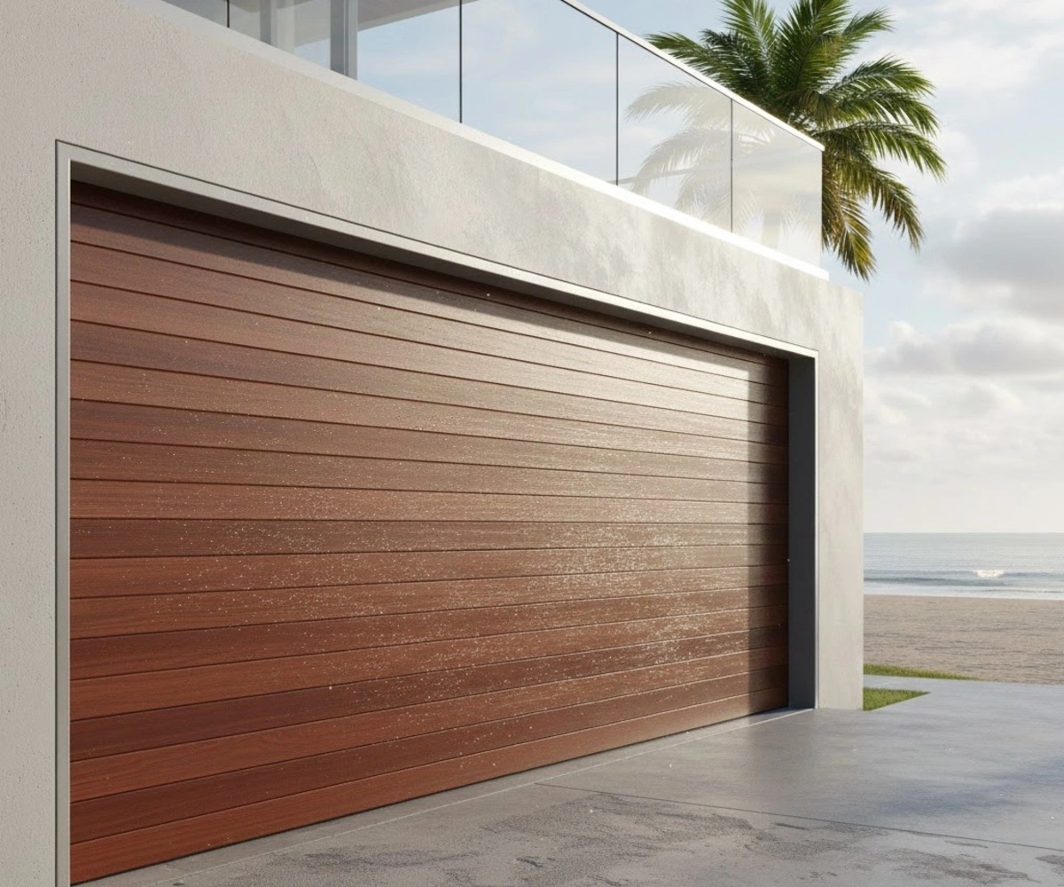 Garage door refinishing in coastal areas