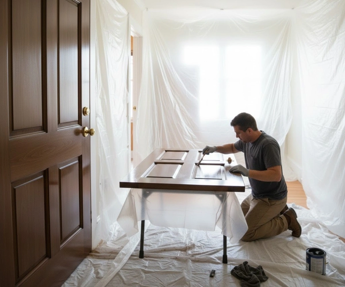 Interior door refinishing Greater San Diego