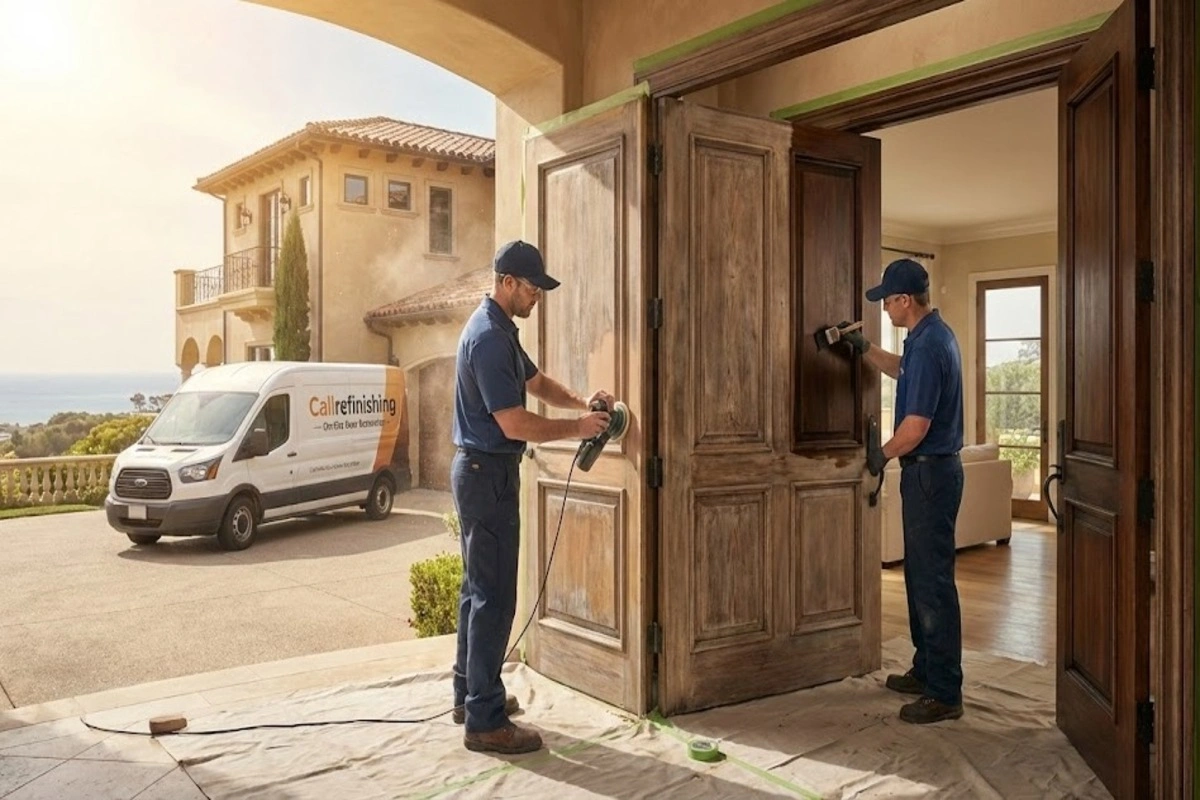 On-site door restoration