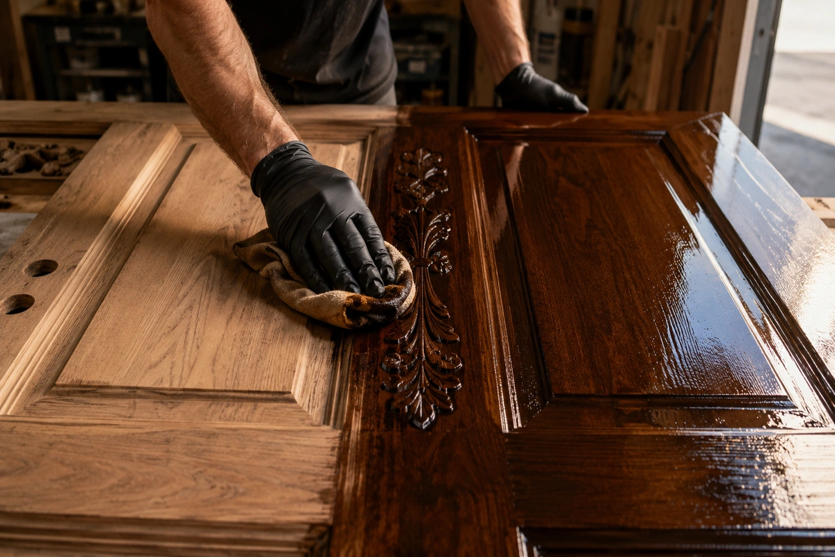 Wooden door refinishing