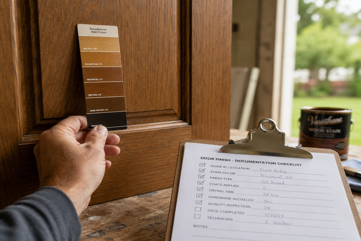 Manufacturer stain sample documentation prepared for HOA architectural review in Los Angeles